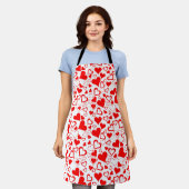 Tablier Motif de coeur (Porté)