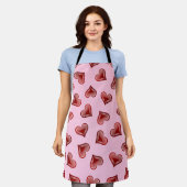 Tablier Motif de coeur (Porté)