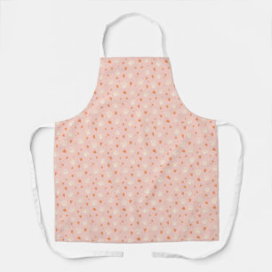 Tablier Motif de coeur Empreinte de patte rose