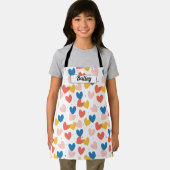 Tablier Motif de coeur mignon Nom personnalisé Apron (Insitu)