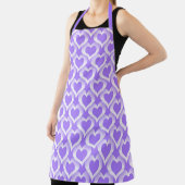 Tablier Motif de cœurs blancs violets (Insitu)