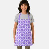Tablier Motif de cœurs blancs violets (Insitu)