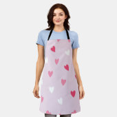 Tablier motif de cœurs sans couture (Porté)
