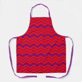 Tablier Motif de conception Chevron rouge et violet (Recto)
