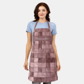 Tablier Motif de conception de mosaïque géométrique violet (Porté)