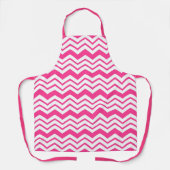 Tablier Motif de conception de zigzag chevron blanc rose  (Recto)