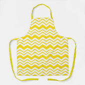 Tablier Motif de conception en chevron zigzag jaune et bla (Recto)