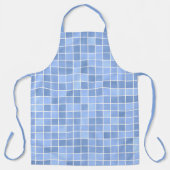 Tablier Motif de contrôle de carreaux bleus (Recto)