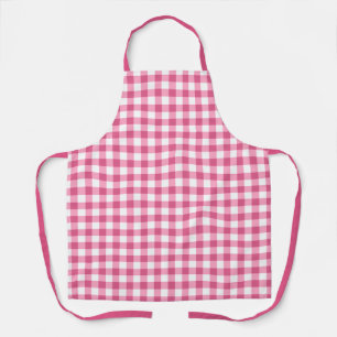Tablier Motif De Contrôle En vichy Rose Et Blanc Filles