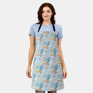 Tablier Motif de cookie au cacao bleu et au pain d'épice