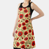 Tablier Motif de coquelicots rouges (Insitu)