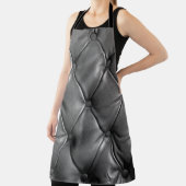 Tablier motif de couleur cuir noir authentique utilisant c (Insitu)