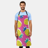 Tablier  motif de couleurs folles de fruits d'ananas sans  (Porté)
