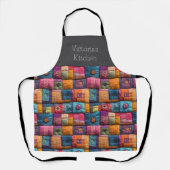 Tablier Motif de courtepoint en patchwork fantaisiste : De (Recto)