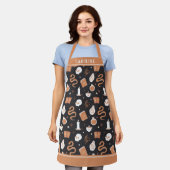 Tablier Motif de crâne de cristal Mystic Boho personnalisé (Porté)