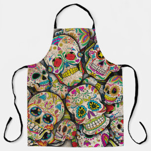 Tablier Motif de crâne en sucre le plus vendu