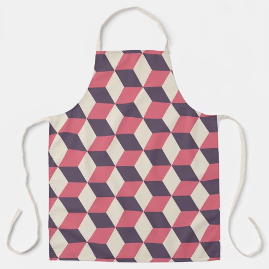 Tablier motif de cubes 3d (Recto)