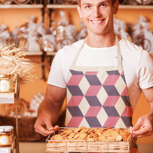 Tablier motif de cubes 3d