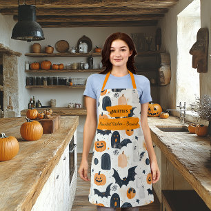 Tablier Motif de cuisine Halloween classique pour une pâti