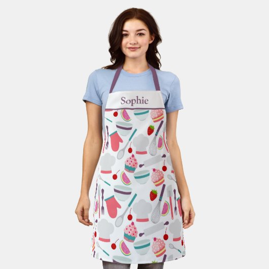 Tablier Motif de cuisson de Cupcake (Porté)