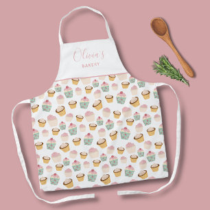 Tablier Motif de cupcake personnalisé Boulangerie de cuisi