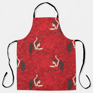 Tablier Motif de danse vintage Tango Flamenco