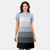 Tablier Motif de dégradé gris moderne (Porté)