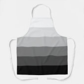 Tablier Motif de dégradé gris moderne (Recto)
