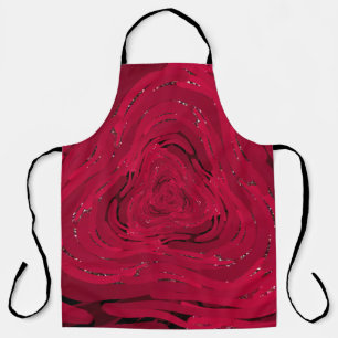 Tablier Motif de dessin à la main en dégradé rouge avec g