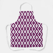 Tablier Motif de diamant blanc et violet de prune (Recto)