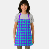 Tablier Motif de diamant de Checker Turquoise violet (Insitu)