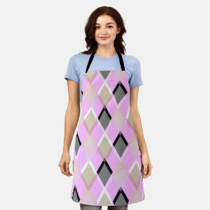 Tablier Motif de diamant lilas extérieur