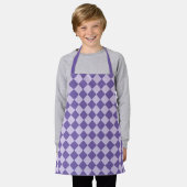 Tablier Motif de diamants de Checker Violet (Porté)