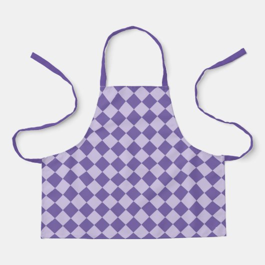 Tablier Motif de diamants de Checker Violet (Recto)
