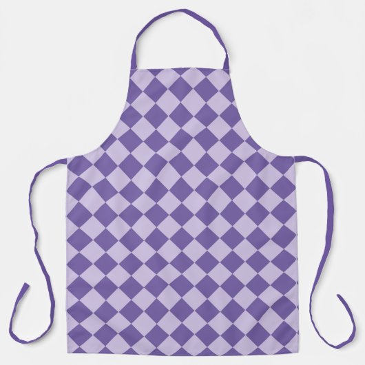 Tablier Motif de diamants de Checker Violet (Recto)