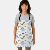 Tablier Motif de dinosaure arc-en-ciel mignon (Insitu)