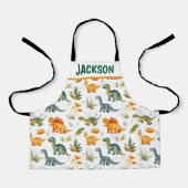 Tablier Motif de dinosaure personnalisé pour enfants (Recto)