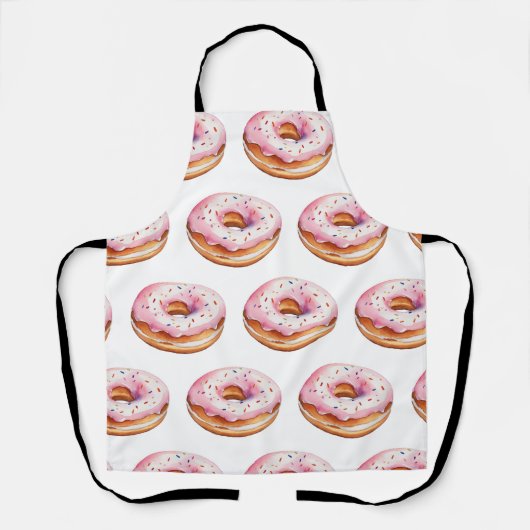 Tablier Motif de donut à aquarelle tendance (Recto)