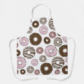 Tablier Motif De Donuts, Donuts Roses, Donuts Brown (Recto)