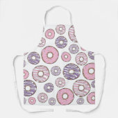 Tablier Motif De Donuts, Donuts Roses, Donuts Violets (Recto)