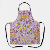 Tablier Motif de doodle Halloween mignon (Recto)