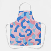 Tablier Motif de doodle rose et bleu (Recto)