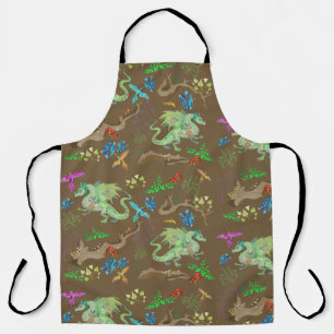 Tablier Motif de dragon de forêt enchanté
