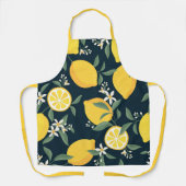 Tablier Motif de feuille jaune citron (Recto)