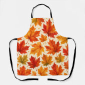 Tablier Motif de feuilles d'érable d'automne | Feuille rou (Recto)