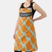 Tablier Motif de fèves grillées et cuites avec texte facul (Insitu)