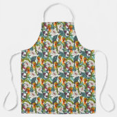 Tablier Motif De Fleur Exotique Et Oiseau (Recto)