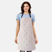 Tablier Motif de fleur sauvage minimal avec des points (Porté)