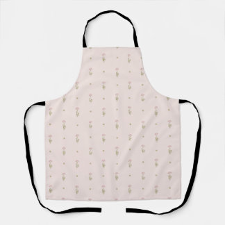 Tablier Motif de fleur sauvage minimal avec des points