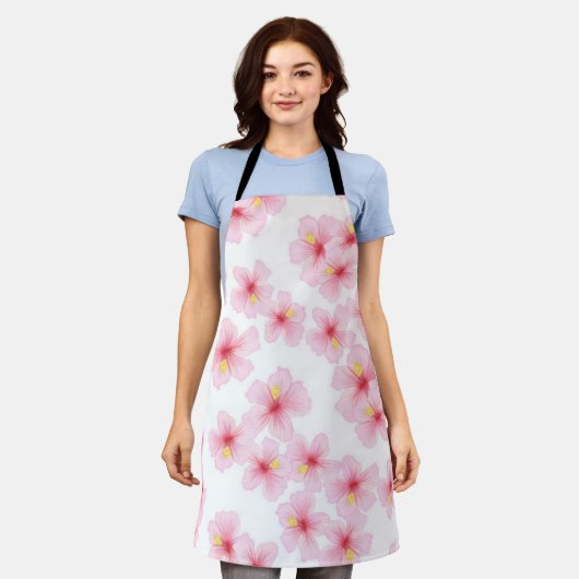 Tablier Motif de fleurs (Porté)